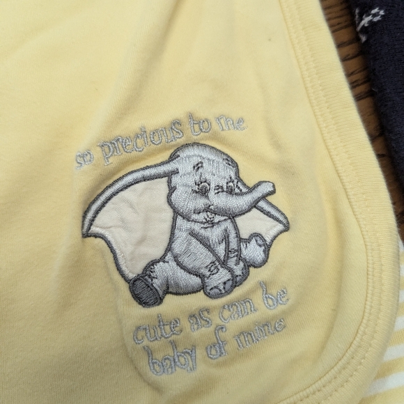 3 baby blankets. Yellow, blue and white with stars.  EUC. Disney Baby , gymboee. - Picture 9 of 10